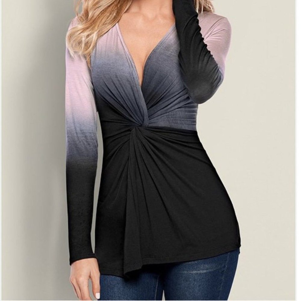 Long Sleeve Ombre Shirt VENUS Size M